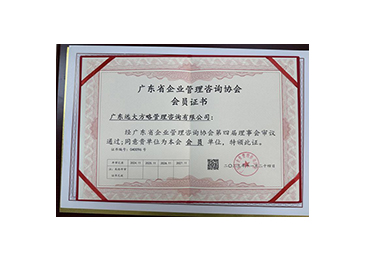 廣東省企業(yè)管理咨詢協(xié)會(huì)會(huì)員證書(shū)